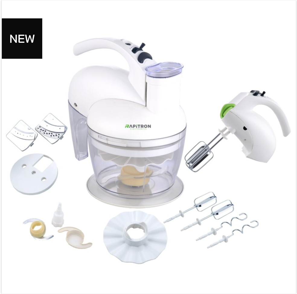 Robot multifonction 10 accessoires 500W , ✨ اجعلي الطبخ أسهل وأمتع مع جهاز المطبخ المتعدد الوظائف RAPITRON – السرعة، الراحة، والنتائج المثالية في كل وصفة! 🍰🥖🍲